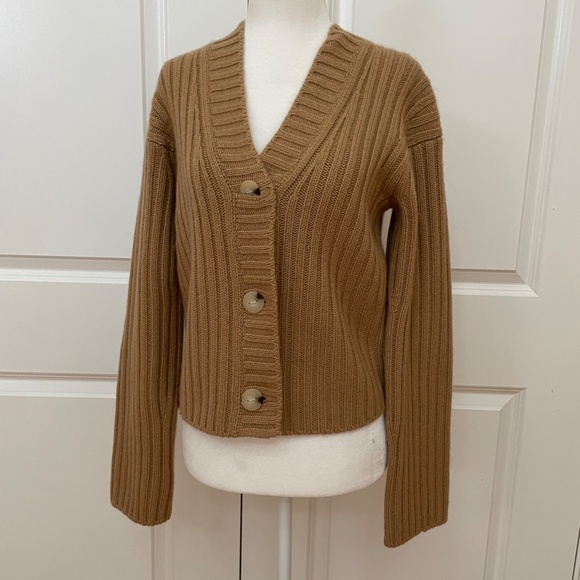 Ribbed Wool Cashmere Cardigan from Vince